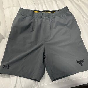 Under Armour Project Rock Charcoal Athletic Shorts
